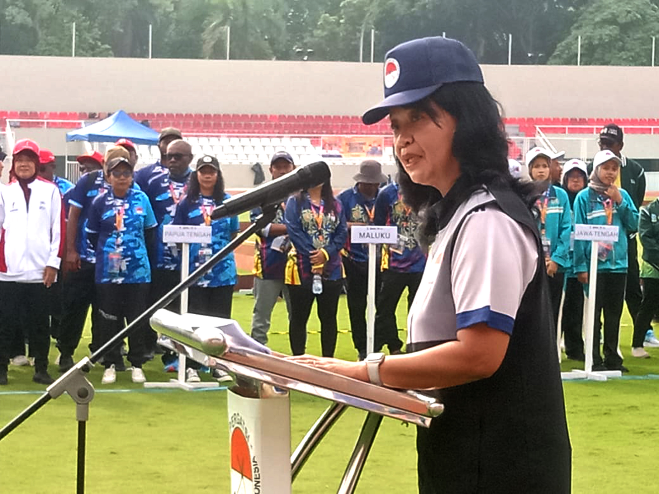 Ketua PB Pergatsi Buka Pertandingan Gateball Pornas Korpri XVII Sumatera Selatan