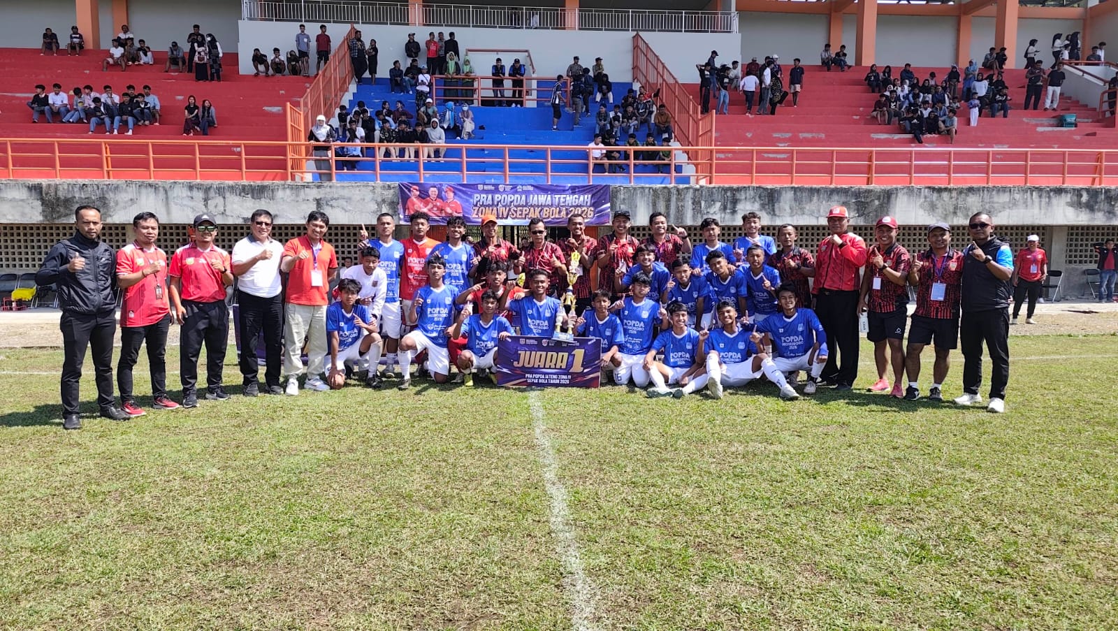 Drama Adu Penalti, Tuan Rumah Wonosobo Juara Sepak Bola Pra Popda Zona IV